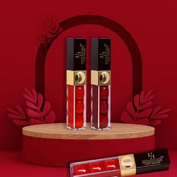 Half N Half Set Of 2 Sparkling Water Proof Liquid Sindoor  - Red image 3