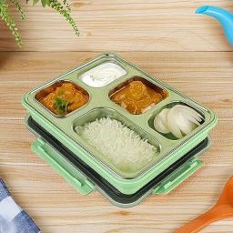 femora Green 900ml Stainless Steel Rectangle Lunch Box-picture-12