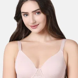 Enamor Beige Solid Underwired Non Padded Minimizer Bra F039-32