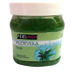 FEELHIGH Aloe Vera Face & Body Scrub with Multi Fruit Enzyme - 500 ml-12