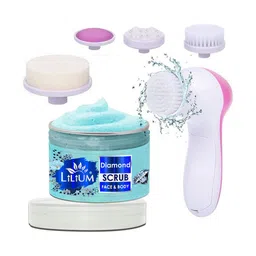 Lilium Diamond Face Scrub 250g & 5 In 1 Face Massager-8