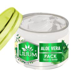 Lilium Herbal Aloe Vera Face & Body Pack & Scrub For Excess Oil & Blackheads - 250g Each-50