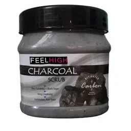 FEELHIGH Charcoal Face & Body Scrub With Black Sugar - 500 ml-45
