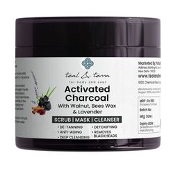teal & terra Activated Charcoal Scrub-Mask-Cleanser with Bee Wax - 100 g-20