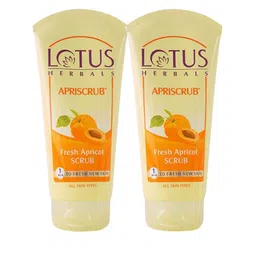 Lotus Herbals Set of 2 Apricrub Fresh Apricot Face Scrub with Walnut Shells - 180 g each-77