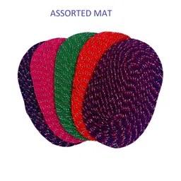 Supreme Home Collective Assorted 5 Pieces Textured Cotton Anti Skid Doormats-image-11