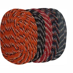 Supreme Home Collective Red & Brown 5 Pieces Printed Cotton Anti-Skid Oval Shape Doormats-9