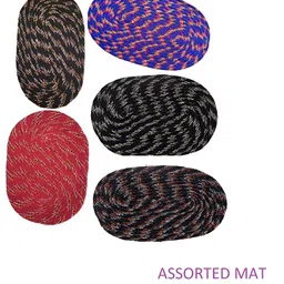 Supreme Home Collective Assorted 5 Pieces Textured Cotton Anti Skid Doormats-18
