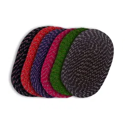 Supreme Home Collective Red & Green 5 Pieces Textured Cotton Anti Skid Doormats-17