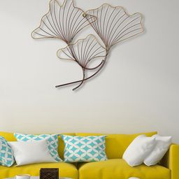 Aapno Rajasthan Gold-Toned Iron Wire Wall Decor Leaves-image-23