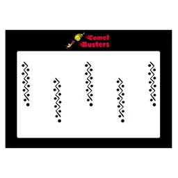 Comet Busters 5 Pcs Reusable Designer Bindis - Black-3