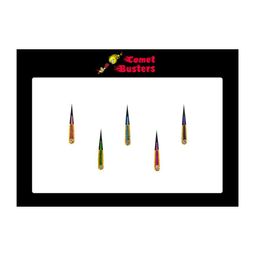 Comet Busters 5 Pcs Embellished Reusable Designer Bindis - Multicoloured-12