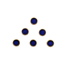 Comet Busters Set of 6 Designer Circular Bindis - Navy Blue-14
