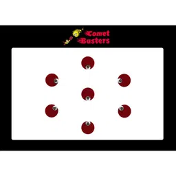 Comet Busters 7 Pcs Embellished Reusable Bindis - Maroon-10