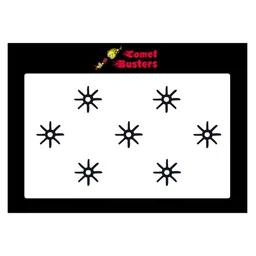 Comet Busters 7 Pcs Reusable Designer Bindis - Black-3