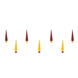 Comet Busters 7 Pcs Reusable Designer Bindis - Maroon & Yellow-16