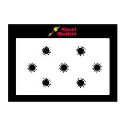 Comet Busters 7 Pcs Reusable Designer Bindis - Black-12
