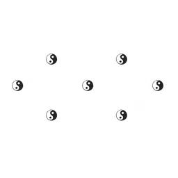 Comet Busters 7 Pcs Black & White Yinyang Shaped Reusable Bindi-11