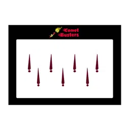 Comet Busters 7 Pcs Reusable Designer Bindis - Burgundy-57