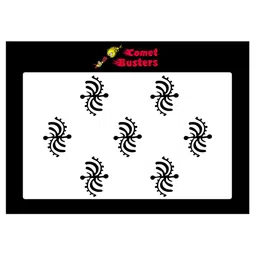 Comet Busters 7 Pcs Reusable Designer Bindis - Black-10
