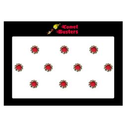 Comet Busters Red Set Of 10 Embellished Bindis-24