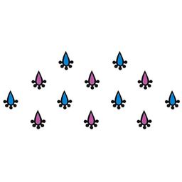 Comet Busters Set of 12 Blue & Pink Bindis-16