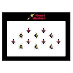 Comet Busters Set Of 12 Red & Yellow Multicolor Bindis-79