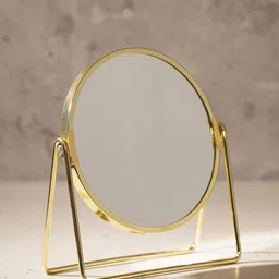 Pure Home and Living Gold Toned Double Sided Metal Vanity Mirror-image-33