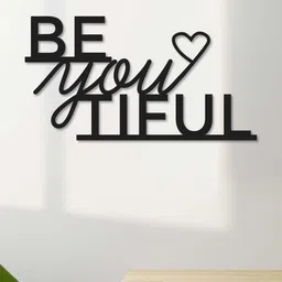 Art Street Black Be You Tiful Wall Decor With Double-Sided Tape-17