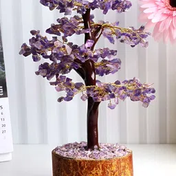 Shubhanjali Amethyst Crystal Tree Showpiece-image-21