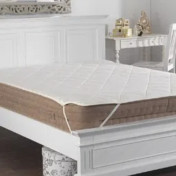 Pum Pum White Solid Quilted King Size Water Resistant Mattress Protector-image-49