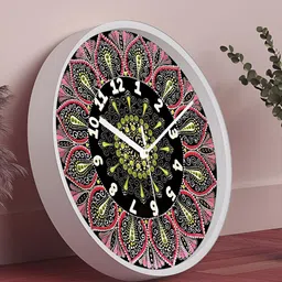 RANDOM Red & Black Printed Contemporary Wall Clock image 2