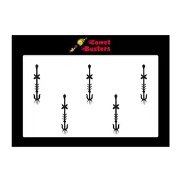 Comet Busters 5 Pcs Embellished Reusable Designer Bindis - Black image 2
