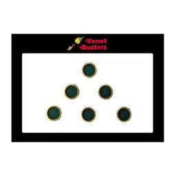 Comet Busters Women Green Matte Bindi image 3