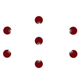 Comet Busters 7 Pcs Embellished Reusable Bindis - Maroon image 2