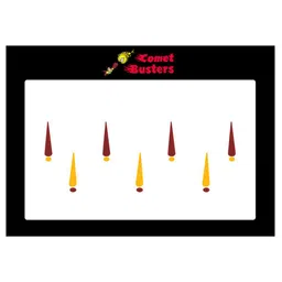Comet Busters 7 Pcs Reusable Designer Bindis - Maroon & Yellow image 2