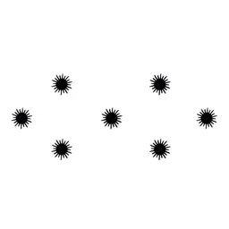 Comet Busters 7 Pcs Reusable Designer Bindis - Black image 3
