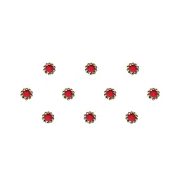 Comet Busters Red Set Of 10 Embellished Bindis image 2