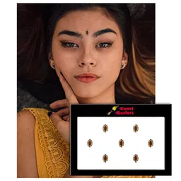 Comet Busters Maroon Set Of 7 Embellished Bindis image 3