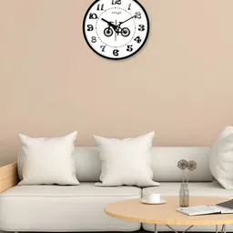 RANDOM Black & White Printed Round Contemporary Wall Clock image 3