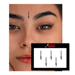 Comet Busters 5 Pcs Embellished Reusable Designer Bindis - Black image 2