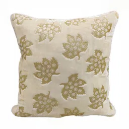 Good Vibes Brown & Cream-Coloured Set of 5 Velvet Square Cushion Covers image 3