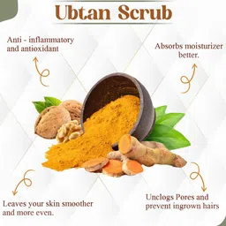 KURAIY Set Of 2 Ubtan Scrub With Turmeric & Walnut - 100g Each image 4