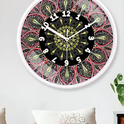 RANDOM Red & Black Printed Contemporary Wall Clock image 5