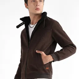 Campus Sutra Mock Collar Windcheater Bomber Jacket-picture-55