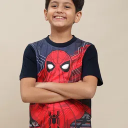 Kids Ville Boys Spiderman Printed Tshirt-19