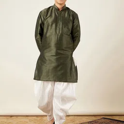 Aj DEZInES Boys Mandarin Collar Straight Kurta with Patiala-21