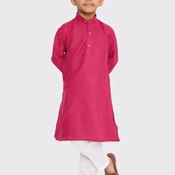 Maharaja Boys Mandarin Collar Regular Kurta with Pyjamas-10