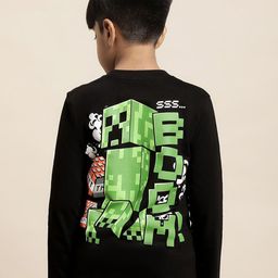 Kids Ville Boys Minecraft Printed Pure Cotton Tshirt-image-76