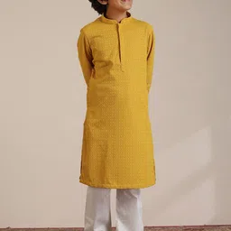 Manyavar Boys Embroidered Regular Thread Work Kurta with Pyjamas-image-0